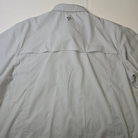 Gillz Shirt Mens LG Gray Performance Fishing Vented Stretch Outdoor Button Up - Picture 7 of 8